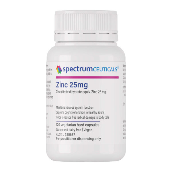 SpectrumCeuticals Zinc 25mg 120 capsules