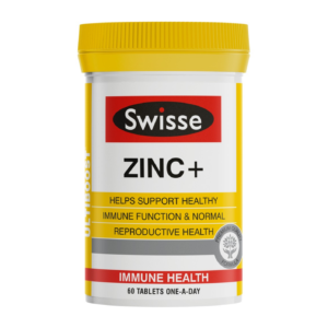 Swisse Ultiboost Zinc + is a premium quality, comprehensive formula to support immune function, healthy skin and assist reproductive health.