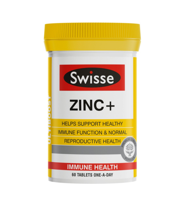 Swisse Ultiboost Zinc + is a premium quality, comprehensive formula to support immune function, healthy skin and assist reproductive health.