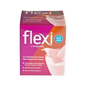 Flexi By Impromy Strawberry and Cream Meal Replacement Shakes 12 Pack