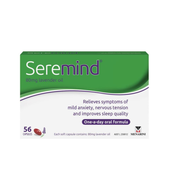 Seremind Lavender Oil Capsules contain Silexan, a specially prepared lavender oil shown to help relieve symptoms of mild anxiety, and improve sleep quality.