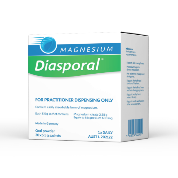 Magnesium Diasporal Oral Powder 50 x 5.5g sachets (2 Boxes) Pittwater