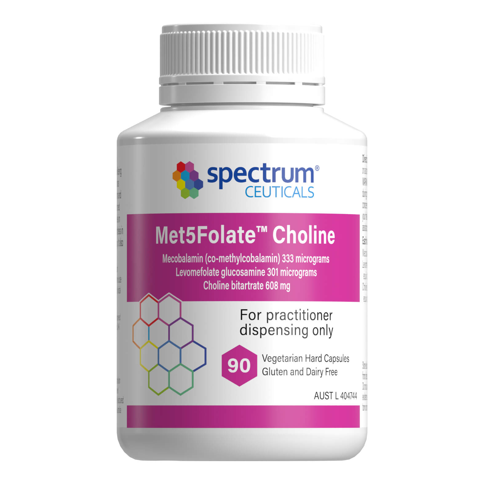 SpectrumCeuticals Met5Folate™ Choline 90 Capsules Pittwater Pharmacy